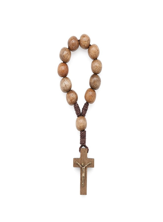 Intercession Pocket Size Decade Rosary - Walnut - Image 1